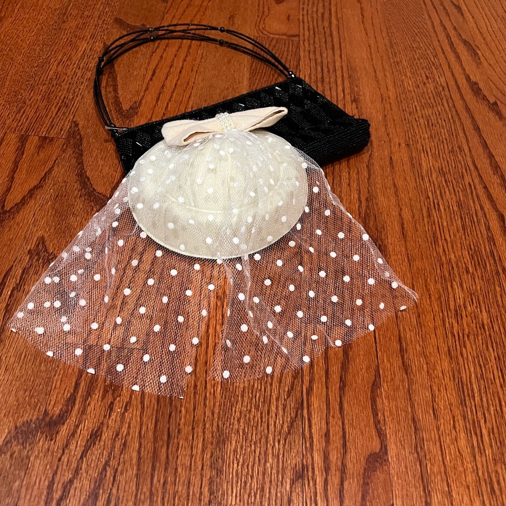 Fascinator Small Ivory Hat for Wedding/Special Event or Derby